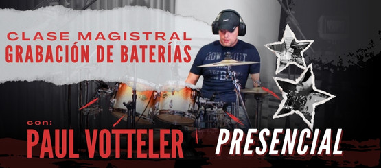 Banner Clase Magistral Grabacion de bateria Pual Votteler